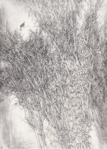 风吟秋竹动寒声--220x160cm-张超 风吟秋竹动寒声--220x160cm-张超